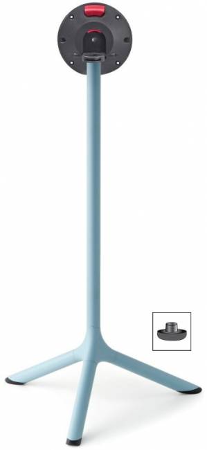 Стол ламинированный барный складной Tripe Folding голубой, белый Ø600х1100 мм