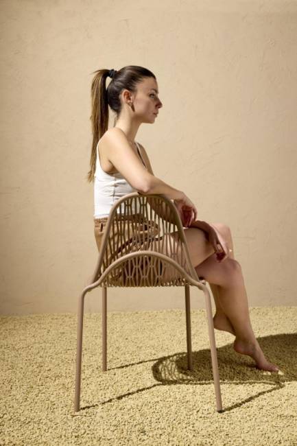 Стул металлический Malvasia тортора 570х510х810 мм