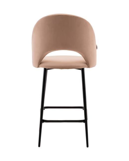 Стул полубарный Меган велюр бежевый