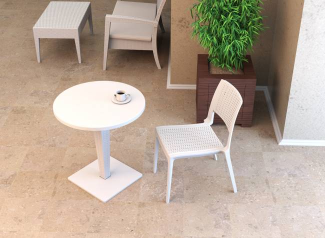 Подстолье с имитацией плетения Riva белый 450х450х710 мм