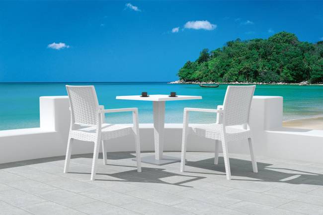 Подстолье с имитацией плетения Riva белый 450х450х710 мм