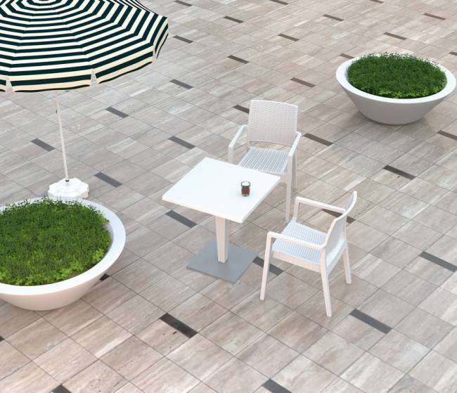 Подстолье с имитацией плетения Riva белый 450х450х710 мм