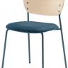 Стул с обивкой Jazz синий, беленый ясень, синий 485х515х785 мм