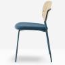 Стул с обивкой Jazz синий, беленый ясень, синий 485х515х785 мм