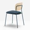 Стул с обивкой Jazz синий, беленый ясень, синий 485х515х785 мм