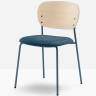 Стул с обивкой Jazz синий, беленый ясень, синий 485х515х785 мм