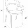 Кресло пластиковое Mila желтый 570х560х820 мм