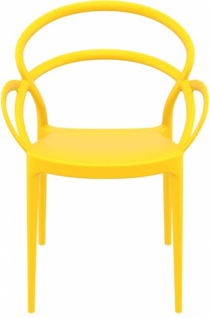 Кресло пластиковое Mila желтый 570х560х820 мм