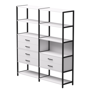 Набор стеллажных систем №8 Everprof EVO 2440x385x1840 Белый/Черный