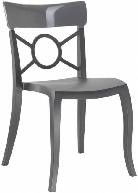Стул пластиковый Opera-S антрацит, дымчатый 490х550х840 мм