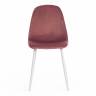 Стул BREEZE (mod. 4724) Велюр/металл , 44 х 53 х 87 см, Coral (коралловый) HLR44 / белый (Комплект из 4 шт.) Coral (коралловый) HLR44 / белый Велюр/металл