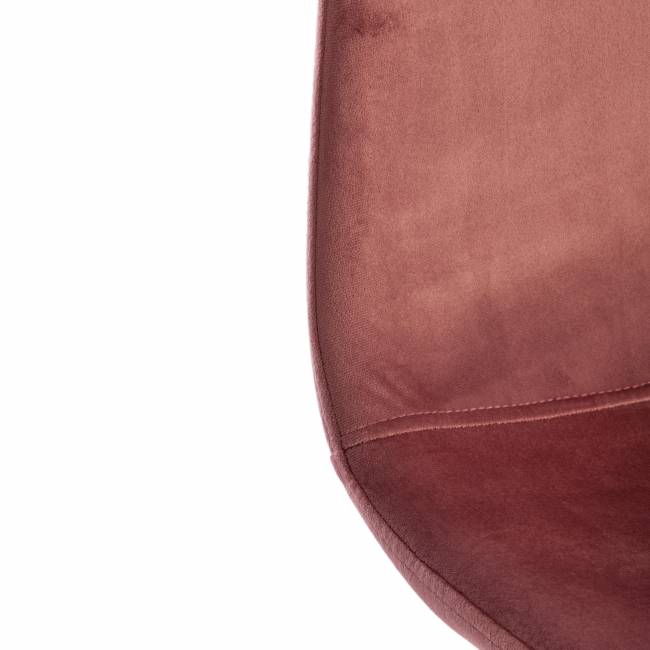 Стул BREEZE (mod. 4724) Велюр/металл , 44 х 53 х 87 см, Coral (коралловый) HLR44 / белый (Комплект из 4 шт.) Coral (коралловый) HLR44 / белый Велюр/металл