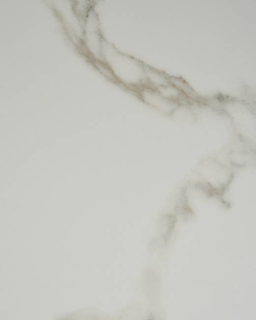 Стол круглый Терралино D90 верх керамика белый матовый, основание металл белый