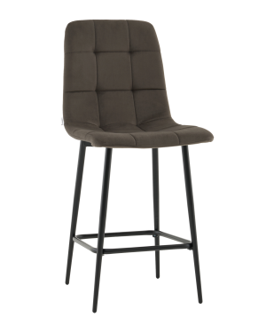 Стул полубарный Одди велюр темно-серый