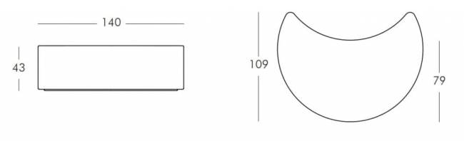 Пуф пластиковый светящийся Mone Lighting IN белый 1400x1090x430 мм