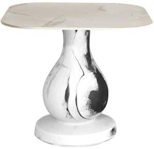 Стол обеденный из HPL пластика Ottocento M Special арабескато, белый мрамор Калакатта 800х800х720 мм