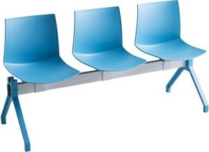 Скамья пластиковая трехместная Kanvas PG 1500х550х780 мм