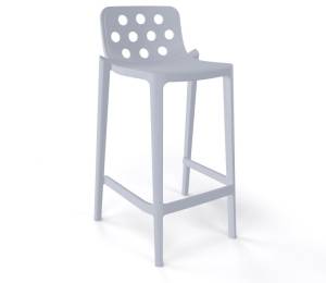 Стул пластиковый полубарный Isidoro 66 жемчужно-серый 480х460х870 мм