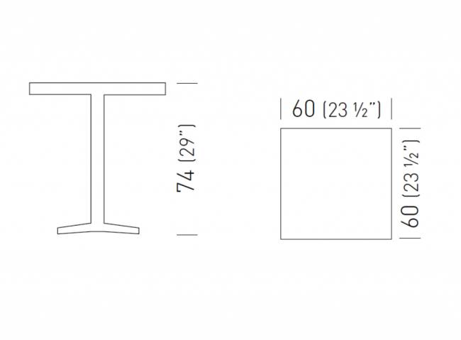 Стол металлический Arket 600х600х740 мм