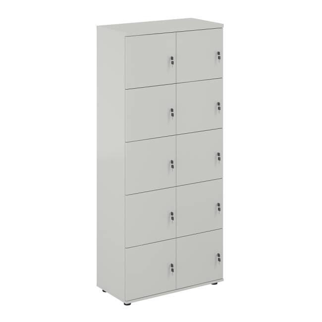 SG.820.SH.SH / Локер 10 ячеек 800х400х1866 / корпус: серый бархат; фасады: серый бархат