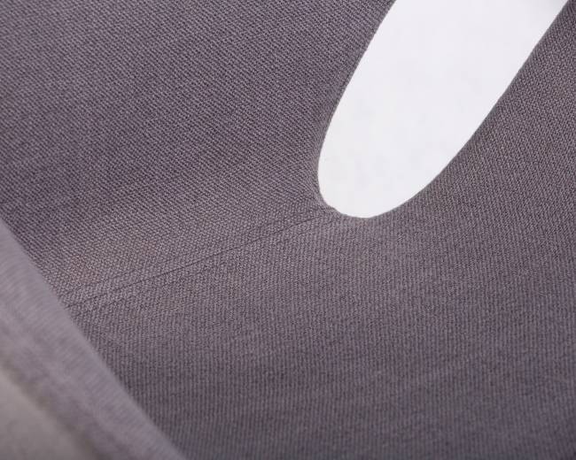 Кресло дизайнерское DOBRIN SWAN, серая ткань IF11, алюминиевое основание