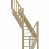 Деревянная лестница ЛС-91м+2 ступени сверху