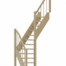 Деревянная лестница ЛС-91м+2 ступени сверху