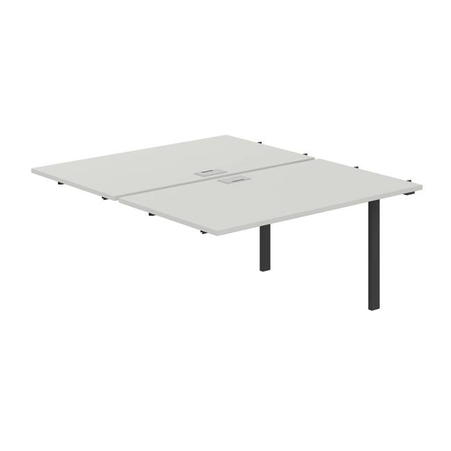 SG.218.SH.63.AN / Секция рабочей станции 1400х1638х750 / профиль: 60х30 антрацит; столешница: серый бархат