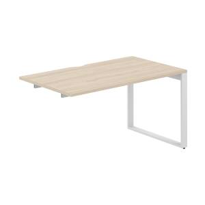 AG.188.AR.V.72.WH / Секция рабочей станции 1400х800х750 / профиль О-образный: 70х20 белый; столешница с вырезом; столешница: акация равелло