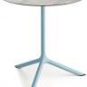 Стол ламинированный обеденный Tripe Maxi голубой, каменный Ø800х740 мм