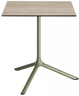 Стол ламинированный обеденный Tripe Maxi оливковый, состаренный дуб тортора 700х700х740 мм