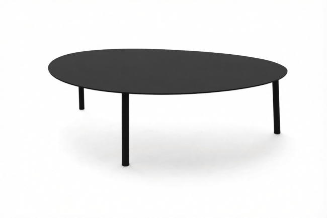 Столик металлический кофейный Island черный 1000х700х340 мм