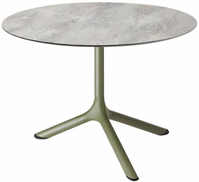 Столик ламинированный кофейный Tripe оливковый, каменный Ø700х510 мм Столик ламинированный кофейный Tripe оливковый, каменный Ø700х510 мм