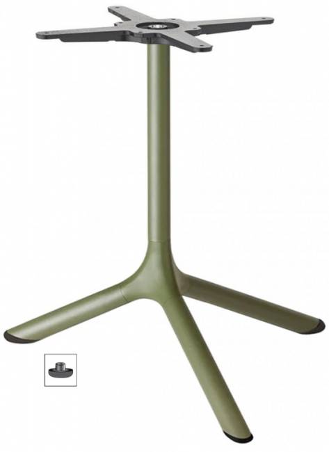 Столик ламинированный кофейный Tripe оливковый, каменный Ø700х510 мм Столик ламинированный кофейный Tripe оливковый, каменный Ø700х510 мм