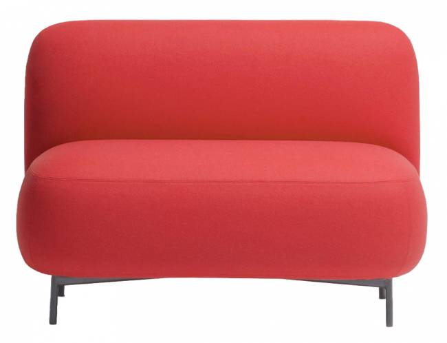 Диван двухместный мягкий Buddy черный, красный 1100х620х770 мм