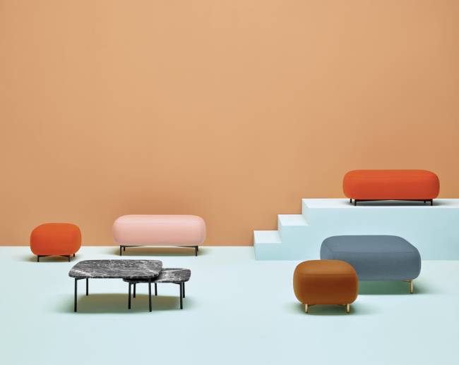 Диван двухместный мягкий Buddy черный, красный 1100х620х770 мм