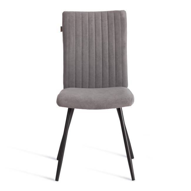 Стул обеденный Monte Carlo/Монте Карло (2шт. в упаковке) Тренд, велюр, серый/черный, 29, 49х51х93см (Комплект из 2 шт.) серый велюр