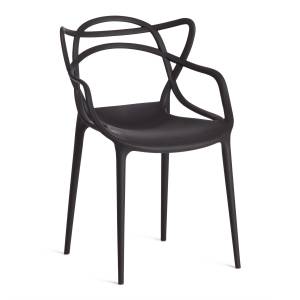 Стул Cat Chair (mod. 028) пластик, 53 x 59 x 82,5 см, черный (Black 3010) (Комплект из 2 шт.) черный пластик