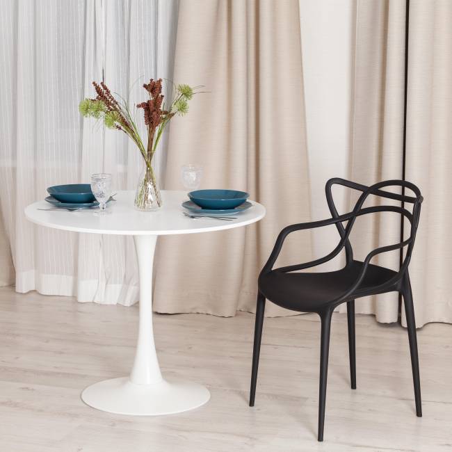 Стул Cat Chair (mod. 028) пластик, 53 x 59 x 82,5 см, черный (Black 3010) (Комплект из 2 шт.) черный пластик Стул Cat Chair (mod. 028) пластик, 53 x 59 x 82,5 см, черный (Black 3010) (Комплект из 2 шт.) черный пластик