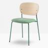 Стул с обивкой Jazz зеленый, беленый ясень, зеленый 485х515х785 мм