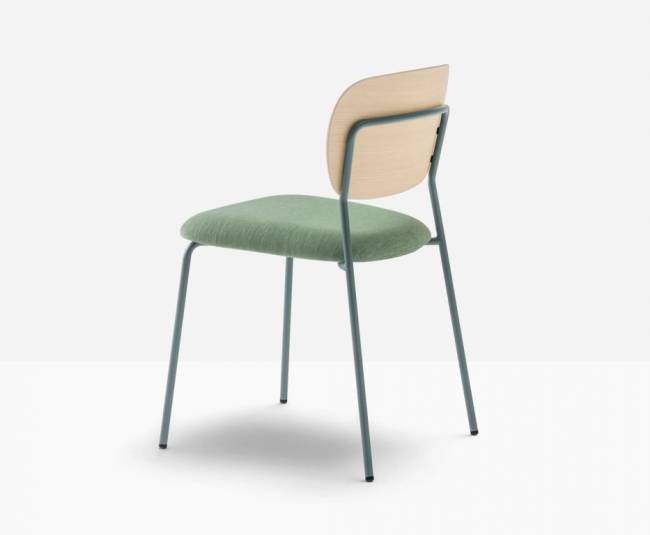 Стул с обивкой Jazz зеленый, беленый ясень, зеленый 485х515х785 мм