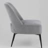 Кресло лаунж Бостон велюр рельефный светло-серый