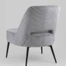 Кресло лаунж Бостон велюр рельефный светло-серый