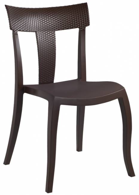 Стул пластиковый Toro-S Rattan коричневый 490х550х840 мм