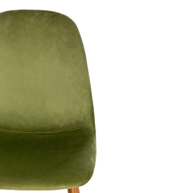 Стул BREEZE (mod. 4724) Велюр/металл , 44 х 53 х 87 см, Green (зеленый) HLR54 / натуральный (Комплект из 4 шт.) зеленый Велюр/металл