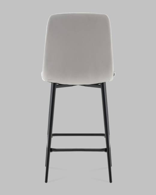 Стул полубарный Одди велюр светло-серый