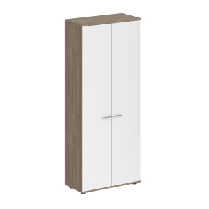 SG.825.OD.WH / Гардероб 800х600х1955, з.ст ЛДСП 16 мм / корпус: дуб темный; фасады: белый