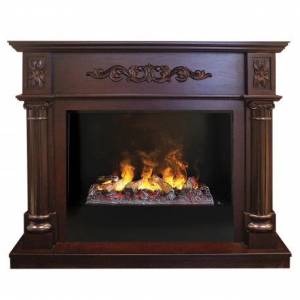 3D-электрокамин Silvia 26 AO с очагом 3D Cassette 630 + Black вставка