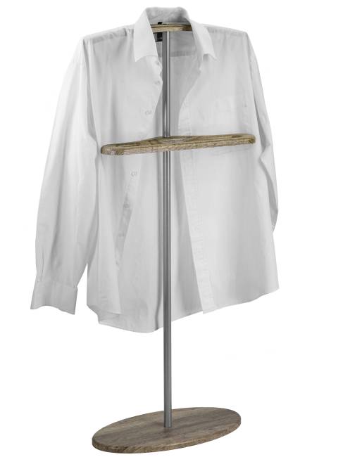 Вешалка костюмная Дэви 3 металлик/дуб крымский состаренный Вешалка костюмная Дэви 3 металлик/дуб крымский состаренный