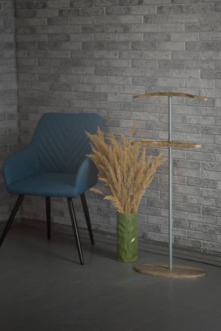 Вешалка костюмная Дэви 3 металлик/дуб крымский состаренный Вешалка костюмная Дэви 3 металлик/дуб крымский состаренный